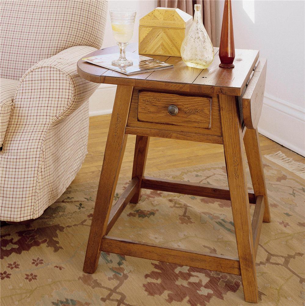 Broyhill Furniture Attic Heirlooms Splay Leg End Table with 1 Drawer